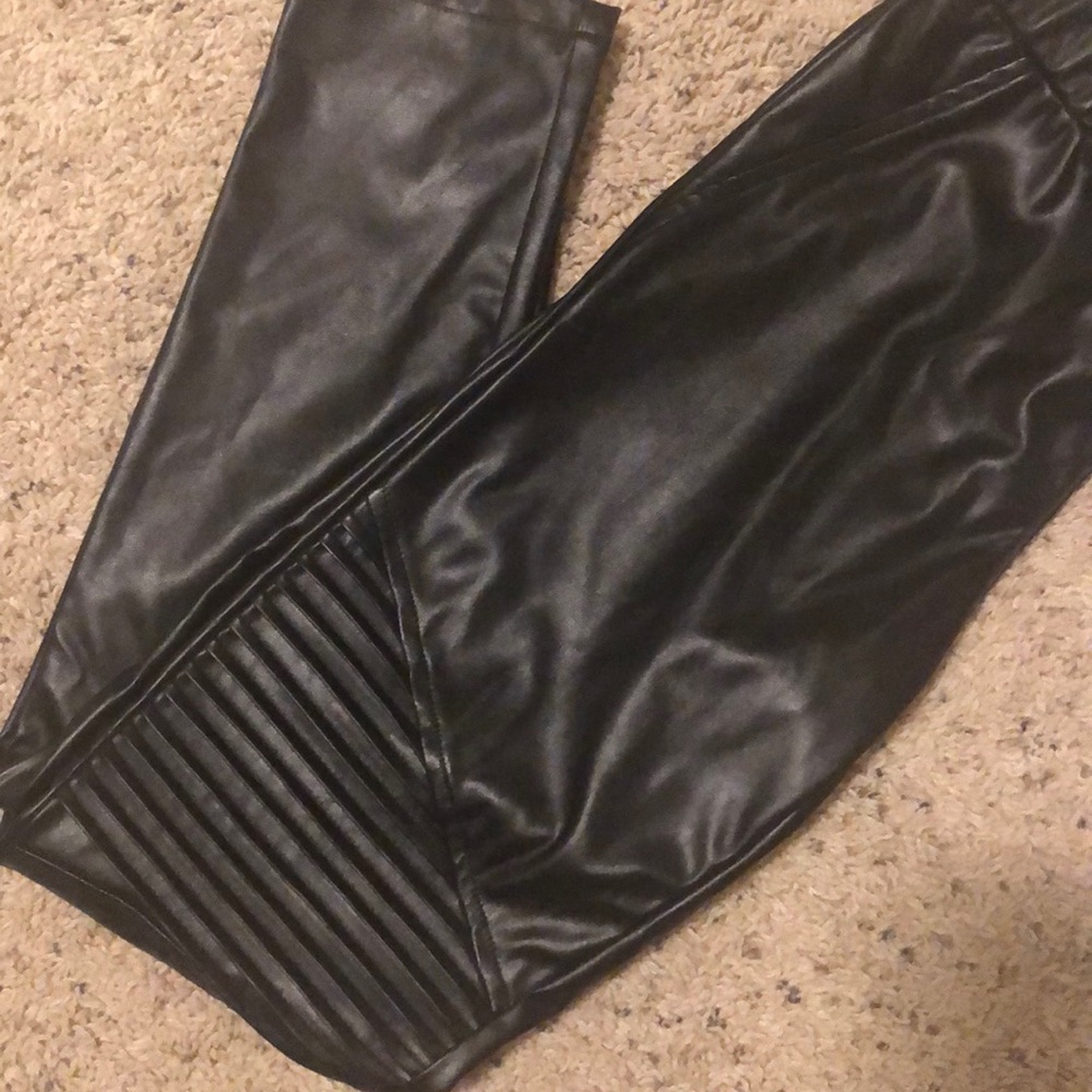 Easel Large Faux Leather Leggings